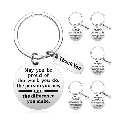 6PCS Keychain for Women Men Appreciation Keychain Gifts for Coworker May You Be Proud of Keychain