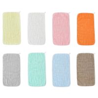 ◎ Burp Cloths for Baby Burp Cloth Multi-Colors Gauze Washcloths Diapers 6 Absorbent Layers Newborn Face Towel for Babies 066B