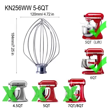 Kn256ww 6-wire Whip Attachment For Kitchenaid 4.5-5 Quart Bowl