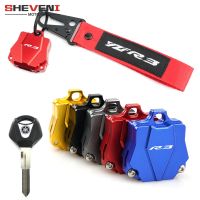 ✒ For YAMAHA YZF R3 YZF-R3 R3 2020 2021 2022 Motorcycle Accessories CNC Key Shell Key Case Cover Key ring Key Chain YZF-R3