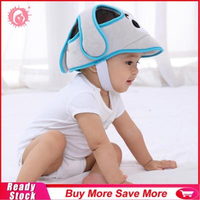 หมวกป้องกันศีรษะอ่อนนุ่มสำหรับเด็กทารกป้องกันการตกสามารถปรับได้หมวกกันน็อคสำหรับเล่นสเก็ตบอร์ด (สีน้ำเงิน)