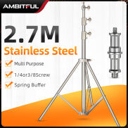 Ambitful thép không gỉ 2.7m chịu lực cao chân đèn Tripod với cho studio
