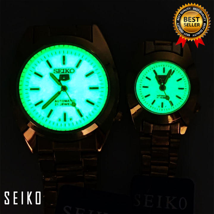 Seiko 5 Automatic 21 Jewels Luminous Dial Gold Stainless Steel