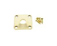 KAISH Curved Metal Jack Plate Square Jackplate w/ Screws Fits Gibson Les Paul Gold