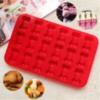 【YF】 18 Cavity Silicone Mold Dog Bone Shape Cookie Mould Baking Biscuits Maker Ice Cube Chocolate Moulds For Kitchen