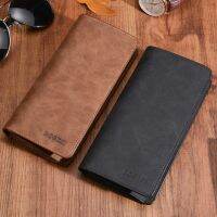 Light Business Mens Mid-Length Hand Wallet Casual Trendy Retro Vertical Wallet Large Capacity Trendy Mens Card Holder 【OCT】