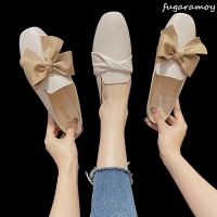 ஐ Large Size 35-43 Womens Shoes Baotou Half Slippers 41 Bow Muller