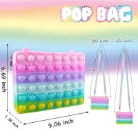 Popits Purse Fidget Toy Push Bubble Bag Antistress Toys Popits Shoulder Crossbody Bag School Supplies Gift for Kid SYMOMOK