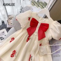 Girls Clothes 2022 New Summer Princess Dresses Puff Sleeve Kids Cotton Party Dress Toddler Wedding Dresses for Baby Girls