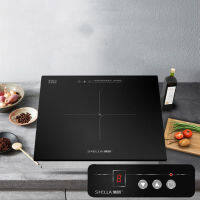 Built-In เตาแม่เหล็กไฟฟ้าเชิงพาณิชย์2600วัตต์ครัวหม้อหุงเดียว Cooktop Microcrystalline แผงทำอาหารหน่วยเหนี่ยวนำ Cooktop