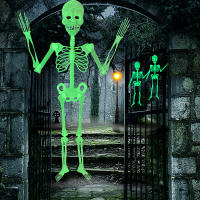 Luminous Halloween Skeleton Lighted Up Ghost Halloween Outdoor Yard Door Decor Hang Human Body Skeleton Decorations