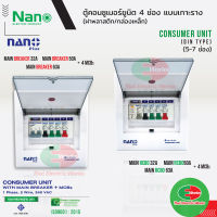 ตู้คอนซูมเมอร์ NANO NNP-CM NNP-CR Plus 5 ช่อง เมนธรรมดา MCB /กันดูด RCBO ตู้ควบคุมไฟ ตู้โหลดกันดูด NNP เมน 32A , 50A และ 63A  Thaielectricworks