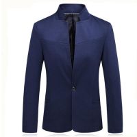 ZZOOI Mens Blazer Patchwork Suits For Men Slim Fit Woolen Blazers Wool Outwear Costume Homme Blazer Masculino Clothing Vetement Homme