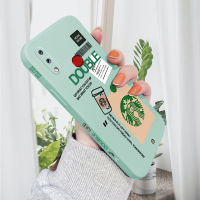 เคสเคสโทรศัพท์โทรศัพท์มือถือสำหรับ Samsung Galaxy A10S เคสโทรศัพท์สำหรับการ์ตูนเด็กหญิงเด็กชายฉลาก Starbucks กรอบของเหลวขอบด้านข้างฝาครอบด้านหลังกล้อง