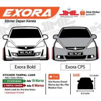 （Kvs auto parts）สติกเกอร์ Kereta Depan Exora Bold dan CPS ที่กำหนดเอง Warna dan No. Plat