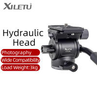 XILETU LS2A Hydraulic Ball Head Pan Tilt for Panoramic Shooting Tripod with Arca-Swiss Clamp for Monopod and Tripod