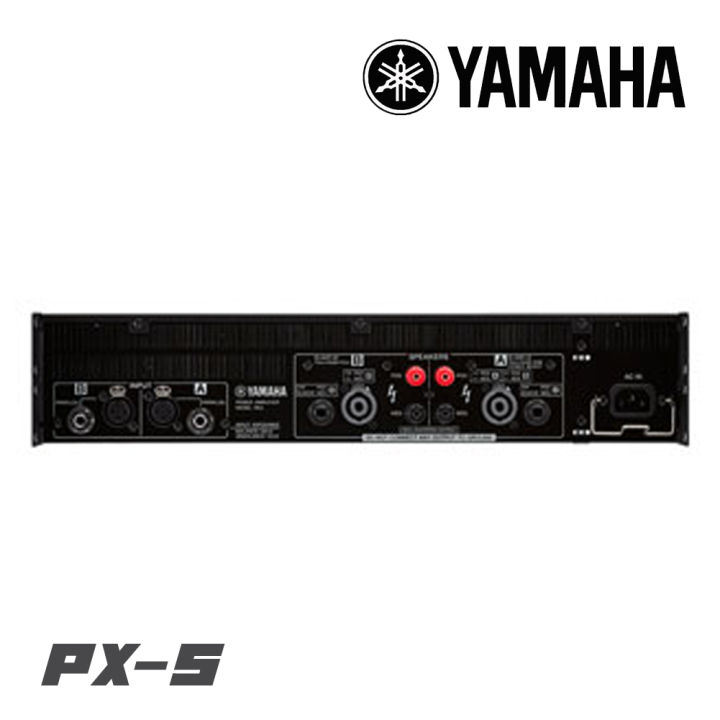 yamaha-px-5-เพาเวอร์แอมป์-2-ch-คลาส-d-กำลังขับ-500-2-วัตต์-ที่-8-โอห์ม-สินค้าใหม่แกะกล่อง-รับประกัน-1-ปี