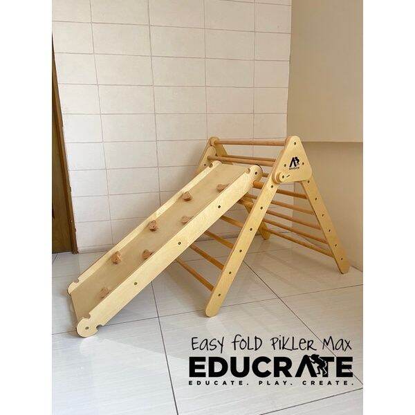 Jambo Ramp ☉educratePh Easy fold Pikler triangle MAX with 1 Jumbo Ramp climbing ...