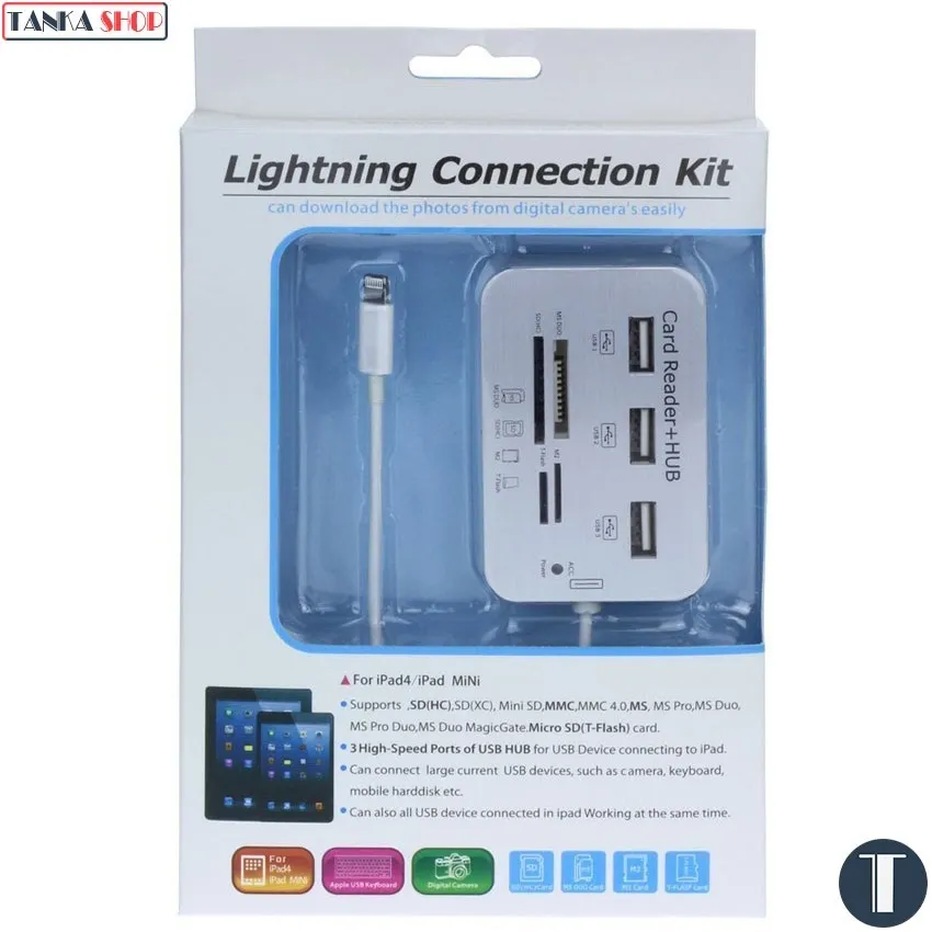 Đầu đọc thẻ nhớ USB cho iPad Lightning Connection 