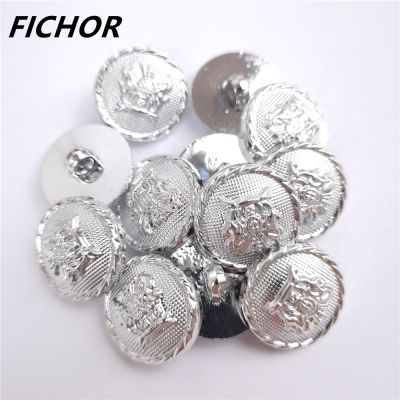 【cw】 10 pcs 21.5mm Silver White Carved Retro Buttons Mushroom for Shirt Jacket Coat Sewing Clothing Scrapbook Accessories ！