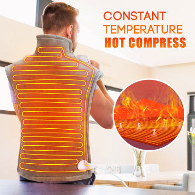 เครื่องทำความร้อนผ้าห่มไฟฟ้า100-240V Microplush Heating Pad สำหรับไหล่เอว Back Pain Relief ฤดูหนาวอุ่น Mat Heat Tpy Wrap