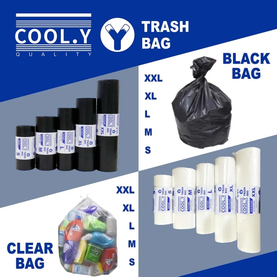 Trash / Garbage Bag Small / Medium / Large / XL / 2XL / 3XL per Roll (Can  be used for Clothes!)