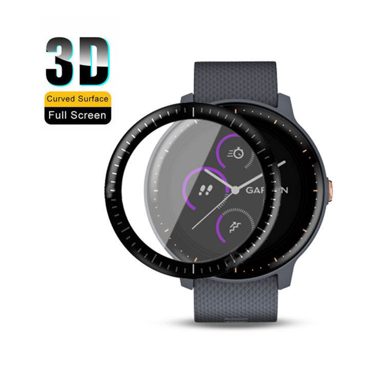 zenia-1pc-20d-hd-เต็มหน้าจอขอบโค้งเต็มรูปแบบฟิล์มกันรอยสำหรับ-garmin-vivoactive-3-music-สมาร์ทนาฬิกากีฬา-hd-9h-3d-แก้วป้องกันการระเบิดฟิล์มป้องกันรอยขีดข่วน