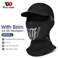 WEST BIKING หมวกป้องกันแสง UV,หน้ากากไหมน้ำแข็งระบายอากาศได้ดีสำหรับฤดูร้อนกิจกรรมกลางแจ้งเล่นกีฬาปีนเขาขี่จักรยานผ้าพันคอขี่จักรยาน MTB82915