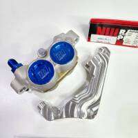 ปั๊ม8.1 สีน้ำเงิน + ขา NUI CNC SONIC สำหรับใส่กระบอกโช้คเดิม