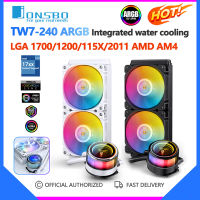 Jonsbo TW7-240 ARGB Integral ระบายความร้อนด้วยน้ำ CPU Cooler คอมพิวเตอร์120มม. พัดลมหม้อน้ำ Intel LGA1700 115X 1200 2011 AMD AM4