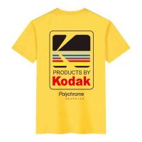 Summer Men Women Tee INS Korea Retro Loose Wild Kodak Letter Short-sleeved KODAK 100% Cotton T shirt Hip Hop Men Tops  UVV9