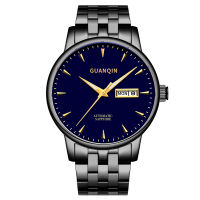 (In Stock) GUANQIN Mens นาฬิกาอัตโนมัตินาฬิกาปฏิทินกีฬานาฬิกาหนัง Casual Business R นาฬิกาข้อมือ Relojes Hombre **