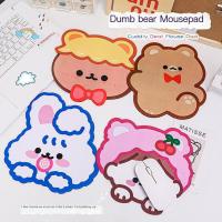 Cartoon Little Bear Mouse Pad Cute ins Style Desktop Mouse Anti-slip Pad Internet Celebrity Small Game Keyboard Protective Pad Soft Silicone Wrist Rest Creative Irregular Pad effective