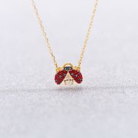 Swarovski discount beating heart seven-star ladybug gold necklace womens crystal clavicle chain 【SSY】