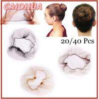 CAIOHUA 20/40 Pcs ลดกระหน่ำ เครื่องประดับผม เครื่องมือจัดแต่งทรงผม ตาข่ายวิกผมตาข่าย ขนมปังหน้าปก ตาข่ายคลุมผมที่มองไม่เห็น บัลเล่ต์ Snood