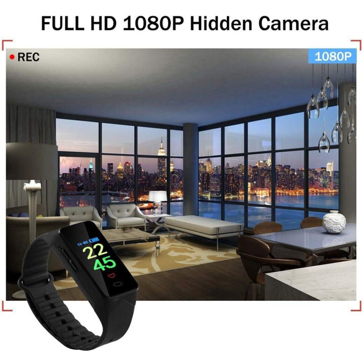 นาฬิกากล้องจิ๋ว1080p-hd-สวมใส่ได้มีกล้องสมาร์ทวอทช์เครื่องอัดวิดีโอรองรับการเชื่อมต่อ128g-การ์ดความจำกีฬากลางแจ้ง