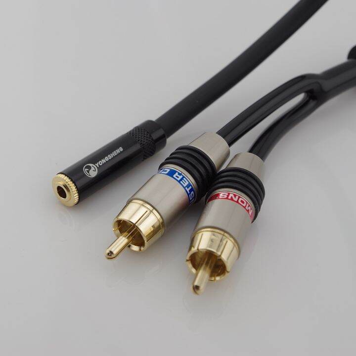 HIFI 3.5mm RCA Female connector jack Stereo Cable Y plug to 2 RCA Male