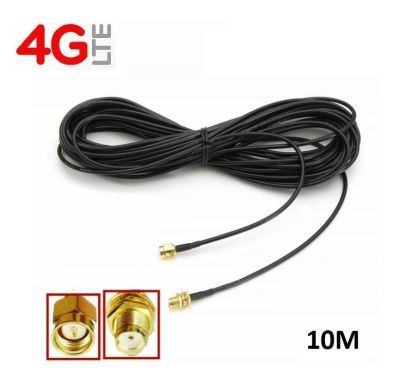 สาย RP-SMA Cable 10 เมตร Connector SMA Port 3G 4G Antenna Yagi Antennas