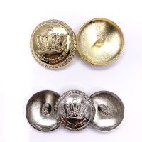 Crown metal button gold or silver colorz sweater coat decoration buttons accessories DIY 10Pcs/Lot JS-0001 Haberdashery