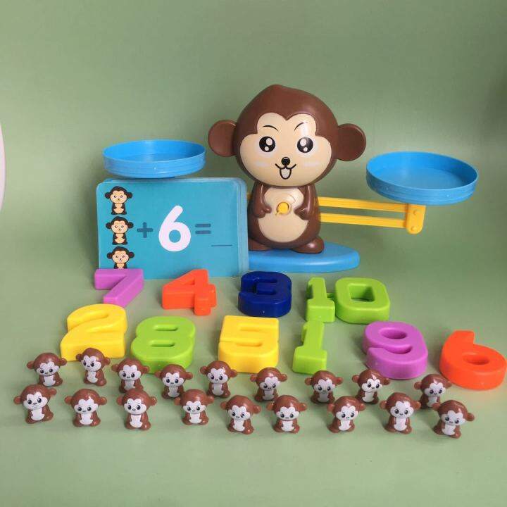 Math Toy Digital Monkey Balance Scale Educational Kindergarten Puzzle