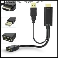 BDKNBU พอร์ตจอแสดงผล HDMI ตัวผู้ไปเป็น HDTV แล็ปท็อปอะแดปเตอร์ตัวเมียสาย HDMI เป็น DP ตัวแปลง USB ขับเคลื่อน