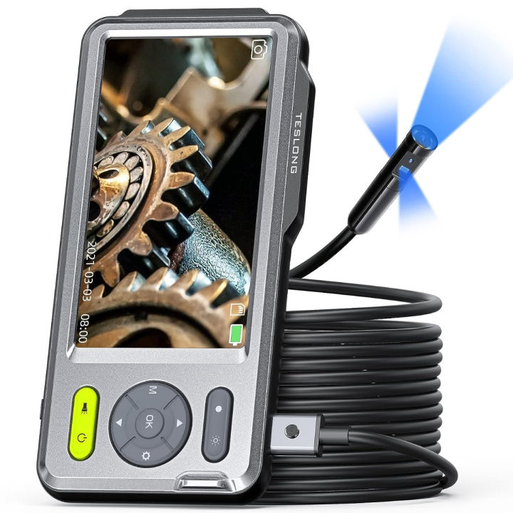 triple-lens-endoscope-teslong-borescope-inspection-camera-5inch-ips-screen-industrial-hd-scope-camera-with-light-waterpoof-bore-scope-for-home-automotive-sewer-duct-plumbing-pipe-wall-16-5ft