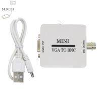 DRDIPR VGA เป็น BNC ตัวแปลงวิดีโอ Mini HD VGA เป็น BNC เอาต์พุต BNC อินพุต VGA กล่องแปลงวิดีโอ VGA เป็น BNC เสียบและเล่น อะแดปเตอร์วิดีโอ อะแดปเตอร์ HD VGA เป็น BNC การประชุมทางวิดีโอ