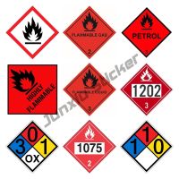 Accuform Hazard Class 3 Flammable 2 Adhesive Viny Placard Decal Danger Material No Smoking Vinyl Water Proof Sticker