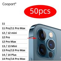50Pcs กล้อง กระจกด้านหลัง กล้อง กระจก เลนส์ สําหรับ iPhone 6 6s 7 8 Plus X XR XS Max 11 12 13 14 Pro Plus Mini Max พร้อมสติกเกอร์