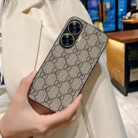 เคสโทรศัพท์ KONSMART สำหรับ Realme C55 C35 C33 C11 C31 C30s C30 C25Y C21Y C25s C25 9i C21 C20 C15 C12 2023ล่าสุดหรูหราเคสใส่โทรศัพท์หนัง PU แบรนด์คลาสสิกหรูหราสำหรับ Realme 10 10 10 Pro + 10T 5G 9 9โปรพลัส