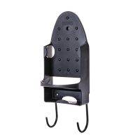 Ironing Board Rack Wall Mounted Iron Hanger with 2 Hooks Household Cabinet Electric Iron Holder Bathroom Drop shipping