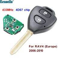 【✱2023 HOT✱】 qiukekang81481 2ปุ่มกุญแจรีโมท433Mhz พร้อมชิป4d67ด้านในสำหรับ Toyota Rav4 Corolla 2006ยุโรป2007 2008 2009 2010ใบมีด Toy43