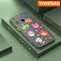 YIWESAN เคสสำหรับ4C Infinix Smart 4เคส X653แฟชั่นมีน้ำค้างแข็งโปร่งใสของเล่นเรื่องเล็กๆน้อยๆเคสขอบสี่เหลี่ยมแข็งรูปแบบกล้องปลอกซิลิโคนกันกระแทกเคสนิ่ม