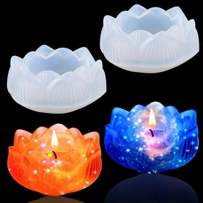 【cw】 DIY LotusSilicone Resin Molds for Making Candle Holder/TeaHolder/Jewelry Epoxy Molds Jewelry Storage Box 【hot】